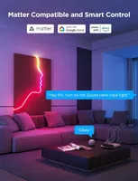 Govee Neon Rope Light 2, 5m RGBIC Neon LED Strip Lights with Shape Mapping, Work with Matter, Alexa and Google Assistant, LED Rope for Wall Decor — фото 5