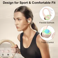 Спортивные беспроводные наушники Matast (Bluetooth 5.4, Заушины, 50 ч), ENC микрофон — фото 2