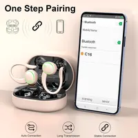 Wireless Earbuds, Bluetooth 5.4 Headphones, 50H+ Playtime Stereo Noise Canceling Headphones with 4 ENC Mic, Sport Ear buds with Earhooks