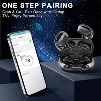 Спортивні TWS навушники Без бренду (Bluetooth 5.4, Завушини, IPX8), До 70 годин, Чорні — фото 2