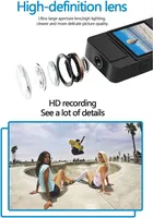Мини-нагрудная камера (Видеорегистратор) Andoer 1080P HD с Wi-Fi, Поворотный объектив 180°, Черная — фото 4