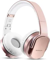 Бездротові Bluetooth навушники 2-в-1 SODOLIFE (Колонка), Накладні з мікрофоном, FM-радіо, Рожеве золото — фото 6