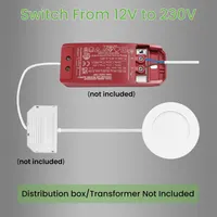 Набір вбудованих LED світильників ALUSSO 12V 4W (6 штук), 3 режими світла 3000K-6000K, Білі — фото 3