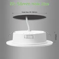 Набор встраиваемых LED светильников ALUSSO 12V 4W (6 штук), 3 режима света 3000K-6000K, Белые
