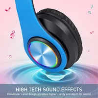 Беспроводные Bluetooth наушники Без бренду (Складные, Микрофон, FM, TF), Синие — фото 9