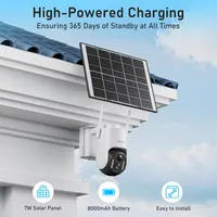 Уличная Wi-Fi камера наблюдения Без бренду (2K 4MP, 2.4/5GHz) с солнечной панелью 7W, 8000mAh