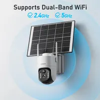 Уличная Wi-Fi камера наблюдения Без бренду (2K 4MP, 2.4/5GHz) с солнечной панелью 7W, 8000mAh — фото 2