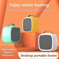 Battery Powered Space Heater - Compact Electric Mini Fan Heater With Thermostat For — фото 4