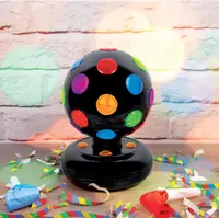 5” Rotating LED Disco Ball/Battery Operated/Multi-Coloured Lights/Great for Parties/Black — фото 4