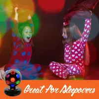 Обертова диско-куля LED Global Gizmos (5 дюймів, На батарейках), Мультиколор, Чорна — фото 2
