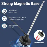 Indoor DAB+ FM Radio Antenna, Telescopic Antenna with Magnetic Base, 3m Cable, for Denon, Pioneer, Onkyo, Yamaha, Marantz, Sherwood Radios — фото 4