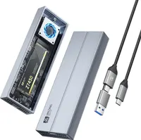 Карман для M.2 NVMe SSD SAN ZANG MASTER 40Gbps USB4 Thunderbolt алюминиевый корпус серый — фото 5