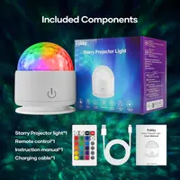 Проектор звездного неба Fokky Galaxy 16 цветов с пультом ДУ ночник для спальни и декора — фото 2