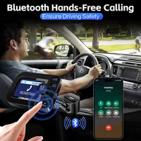 Автомобільний DAB FM трансмітер DeepBetter екран 2.3 Bluetooth 5.0 handsfree AUX USB — фото 4