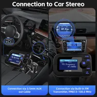 Автомобільний DAB FM трансмітер DeepBetter екран 2.3 Bluetooth 5.0 handsfree AUX USB — фото 7