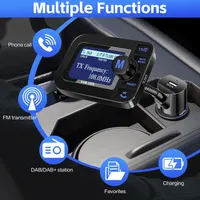 Автомобильный DAB FM трансмиттер DeepBetter экран 2.3 Bluetooth 5.0 handsfree AUX USB — фото 2