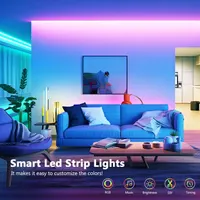 Светодиодная лента RGB 15 метров Bluetooth управление синхронизация с музыкой пульт ДУ