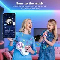 Светодиодная лента RGB 15 метров Bluetooth управление синхронизация с музыкой пульт ДУ — фото 2
