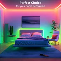 Світлодіодна стрічка RGB 15 метрів Bluetooth керування синхронізація з музикою пульт ДК — фото 3