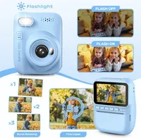 Дитячий фотоапарат з миттєвим друком 1080P екран 3.0 32GB 3 рулони паперу чорний — фото 4