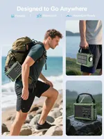 Туристичне радіо ROCAM із сонячною панеллю динамо 12000mAh power bank SOS зелений — фото 4