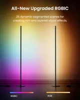 Умный торшер SwitchBot Floor Lamp RGBICWW поддержка Matter Apple HomeKit Alexa черный — фото 4
