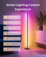 Умный торшер SwitchBot Floor Lamp RGBICWW поддержка Matter Apple HomeKit Alexa черный — фото 6