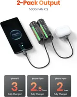 Грелки для рук Warmco 2 шт 10000mAh магнитные 3 режима нагрева power bank функция — фото 2