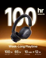 Baseus Inspire XH1 Over-Ear Headphones with Noise Cancelling -48 dB, Sound by Bose, Cloud Comfort, Dolby Audio & Hi-Res for Dynamic Sound, 100 H Playtime, Bluetooth 6.1, 5 Microphones Orange