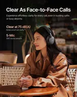 Baseus Inspire XH1 Over-Ear Headphones with Noise Cancelling -48 dB, Sound by Bose, Cloud Comfort, Dolby Audio & Hi-Res for Dynamic Sound, 100 H Playtime, Bluetooth 6.1, 5 Microphones Orange — фото 4