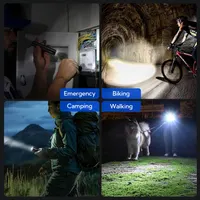 Тактичний ліхтар GEARLITE 2000 люмен зум IP65 акумуляторний LED ліхтарик чорний — фото 8