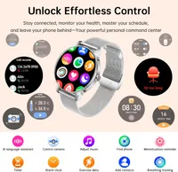 Смарт-часы 1.27 Bluetooth звонки 130+ режимов пульсометр IP68 серебристые — фото 3
