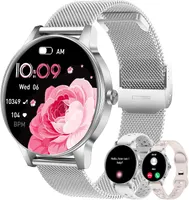 Смарт-годинник 1.27 Bluetooth дзвінки 130+ режимів пульсометр IP68 сріблясті — фото 9
