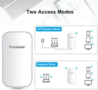 Вуличний Wi-Fi репітер точка доступу 1200Mbps dual band 2.4/5GHz підсилювач сигналу білий