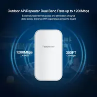 Вуличний Wi-Fi репітер точка доступу 1200Mbps dual band 2.4/5GHz підсилювач сигналу білий — фото 3
