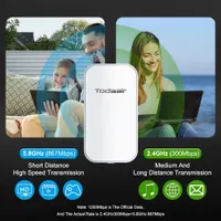 Вуличний Wi-Fi репітер точка доступу 1200Mbps dual band 2.4/5GHz підсилювач сигналу білий — фото 4