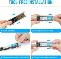 Кишеня M.2 NVMe SSD AXFEE USB 3.1 Gen2 10Gbps алюмінієвий корпус сірий — фото 4