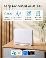 Роутер 4G LTE Wi-Fi Cudy LT500E AC1200 SIM карта VPN Mesh антени білий — фото 5