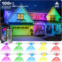 Permanent Lights Outdoor, 100ft RGB Light, IP67 Waterproof Home Lighting, Smart LED with APP/Remote Control for Outdoor Decoration — фото 2