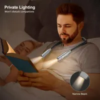 Лампа для чтения на шею Gritin 3 цвета плавная регулировка яркости до 80 часов
