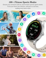 Смарт-часы 1.27 41mm Bluetooth звонки пульс сон IP68 игры калькулятор черные — фото 6