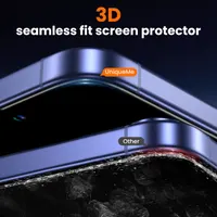 Защитное стекло антишпион UniqueMe iPhone 15 16 2 шт закаленное 9H черное — фото 6