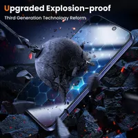Защитное стекло антишпион UniqueMe iPhone 15 16 2 шт закаленное 9H черное — фото 8