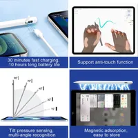 Стилус для iPad 2018-2025 быстрая зарядка palm rejection type-c белый — фото 3