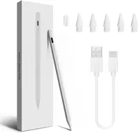 Стилус для iPad 2018-2025 швидка зарядка palm rejection type-c білий