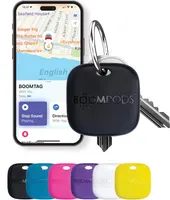 Bluetooth трекер Boompods Boomtag Apple Find My перезаряджуваний для ключів і багажу чорний