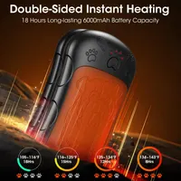 Грелки для рук Kukiwhy 2 шт 6000mAh функция power bank аккумуляторные черные — фото 5