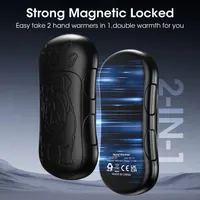 Грілки для рук Kukiwhy 2 шт 6000mAh функція power bank акумуляторні чорні — фото 3