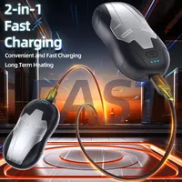 Грелки для рук FANDLISS 2 шт 10000mAh двусторонний нагрев аккумуляторные power bank
