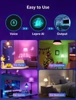 Розумна LED лампа Lepro B1 E27, RGB, Bluetooth, синхронізація музики, 2 шт. — фото 18